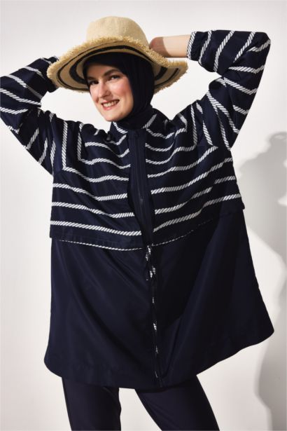 Regular Fıt Çiçekli 5'li Burkini Mayo