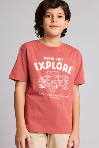 New Regular Fit Printed Short Sleeve T-Shirt