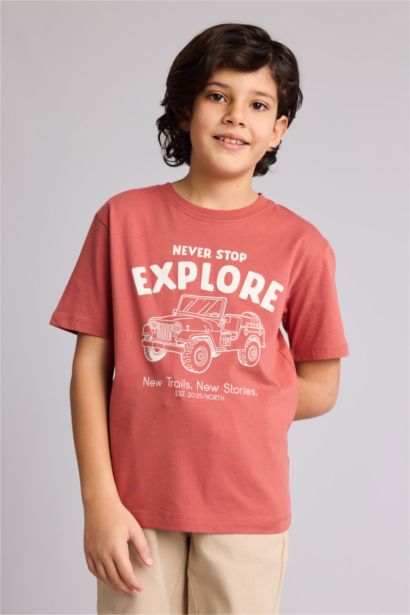 New Regular Fit Printed Short Sleeve T-Shirt