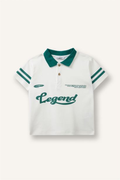 Oversize Fit Short Sleeve Polo T-Shirt