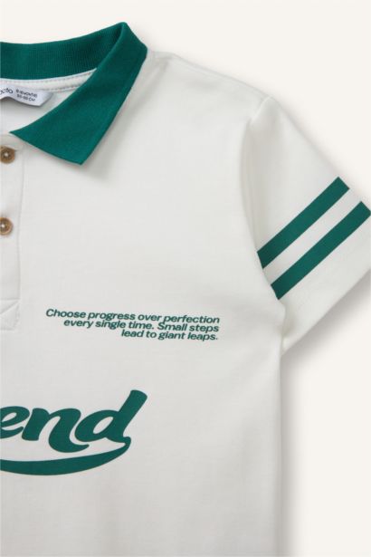 Oversize Fit Short Sleeve Polo T-Shirt