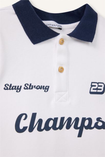 Baby Boy Oversize Fit Short Sleeve Polo T-Shirt