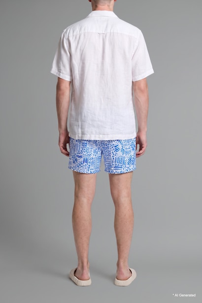 Regular Fit Printed Swim Shorts