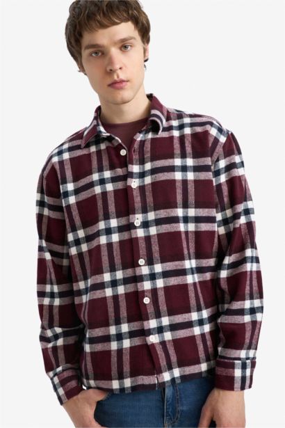 Boxy Fit Flannel Shirt
