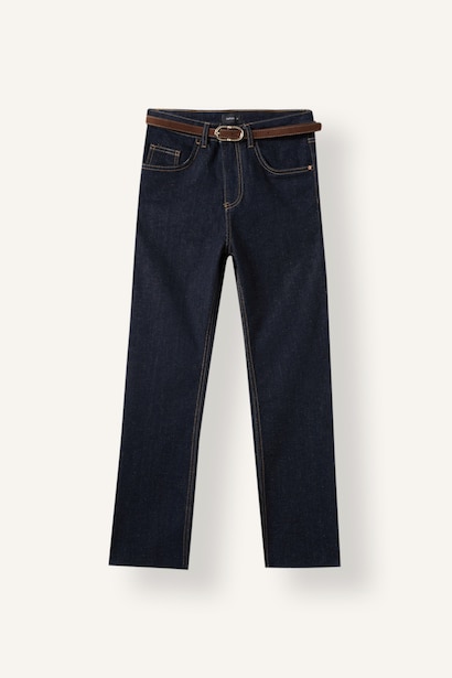 Crop Flare Fıt Yüksek Bel Jean Pantolon