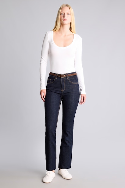 Crop Flare Fit Orta Bel Jean