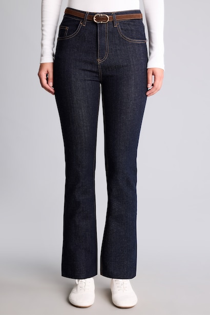 Crop Flare Fit Orta Bel Jean