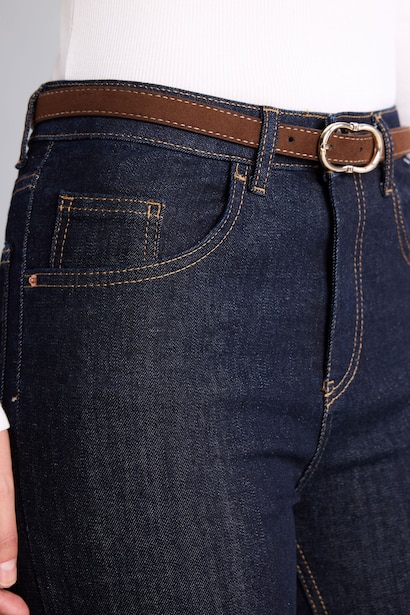 Crop Flare Fit Orta Bel Jean