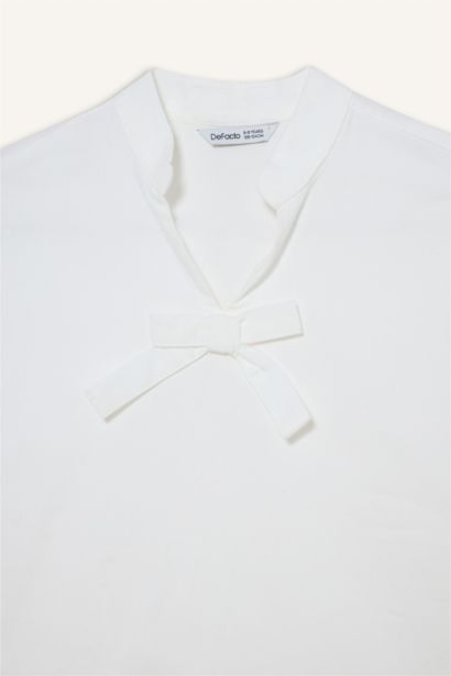 Girl Regular Fit Poplin Long Sleeve Blouse