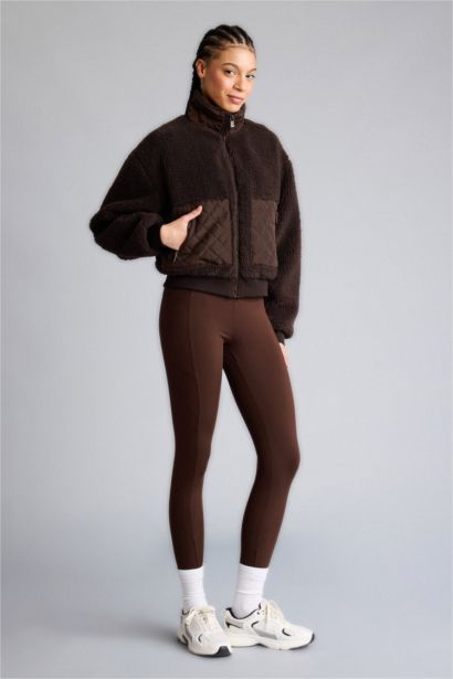 Boxy Fit Sherpa Puffer Jacket