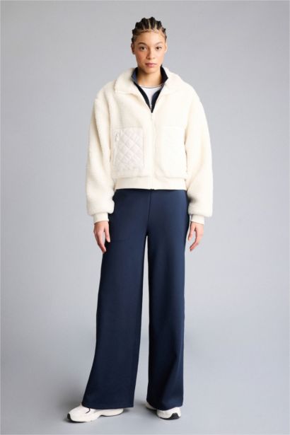 Boxy Fit Sherpa Puffer Jacket