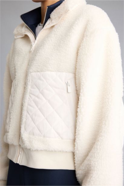 Boxy Fit Sherpa Puffer Jacket
