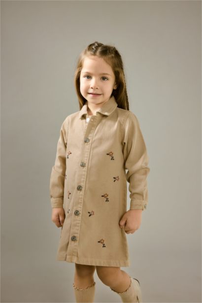 Baby Girl Long Sleeve Denim Dress