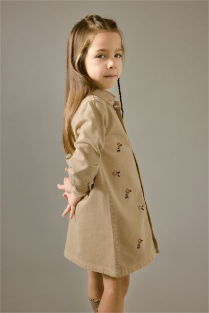 Baby Girl Long Sleeve Denim Dress