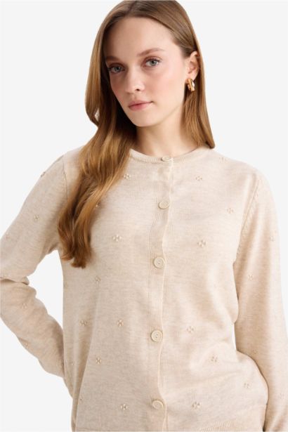 Regular Fit Crew Neck Knitwear Cardigan