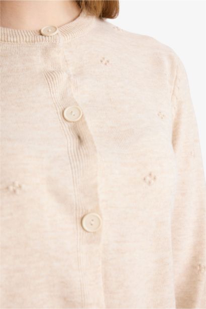 Regular Fit Crew Neck Knitwear Cardigan