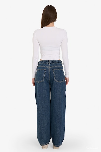 Jean taille haute Coupe baril