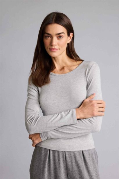 Crew Neck Long Sleeve Pajama Top