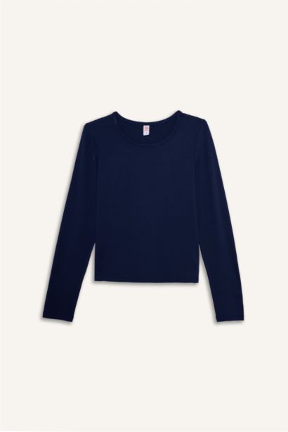 Crew Neck Long Sleeve Top