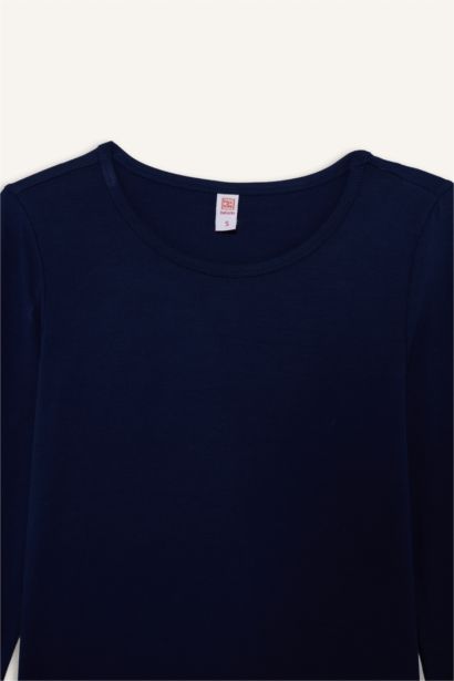 Crew Neck Long Sleeve Top