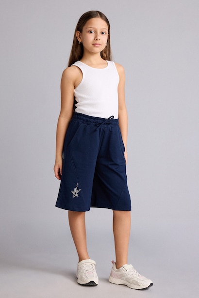 Girl Navy Blue Shorts