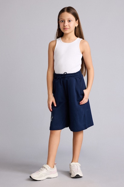 Girl Navy Blue Shorts