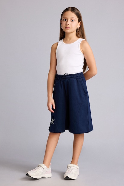 Girl Navy Blue Shorts