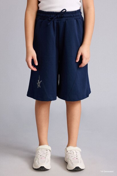 Girl Navy Blue Shorts