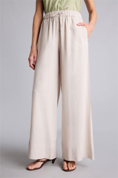 Normal Waist Wide Leg Trousers
