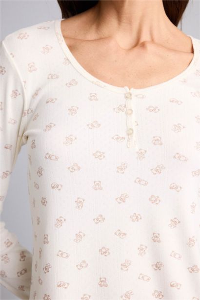 طقم قصة عادية كم طويل - قطعتين