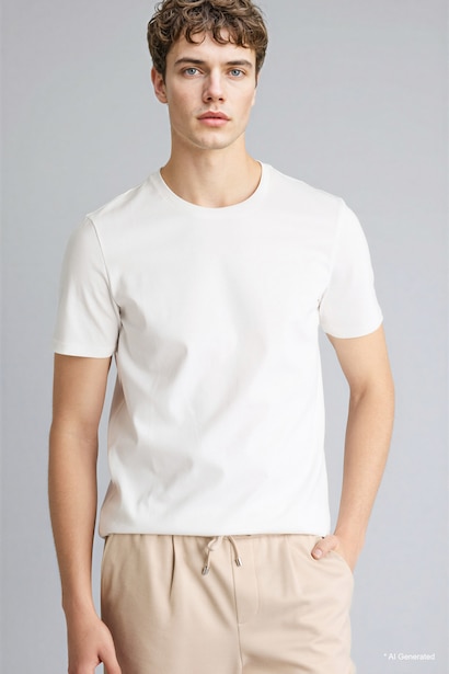 Slim Fit Crew Neck Short Sleeve T-Shirt