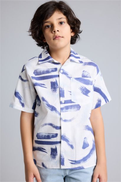 Keten Görünümlü Gömlek Erkek Çocuk