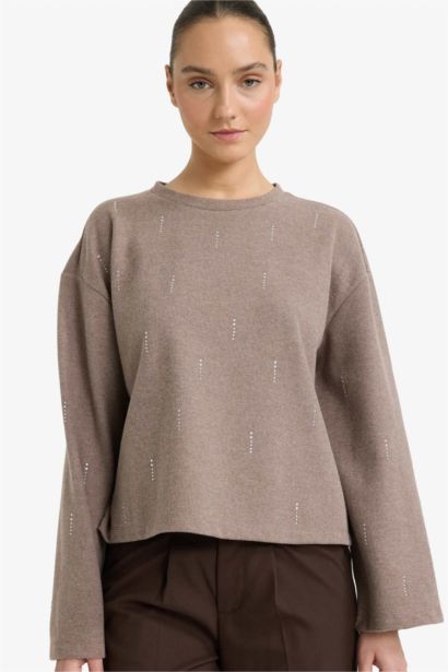 Relax Fit Crew Neck Long Sleeve T-Shirt