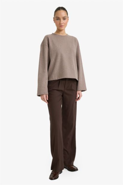 Relax Fit Crew Neck Long Sleeve T-Shirt