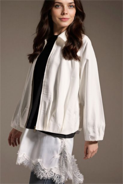 Relax Fit Shirt Collar Woven Blazer