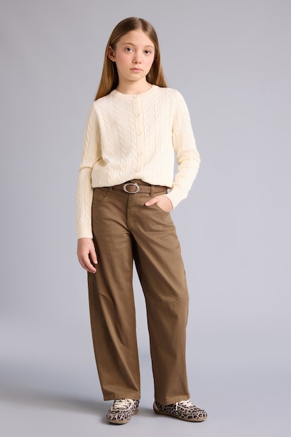 Baggy Fit Gabardine Trousers