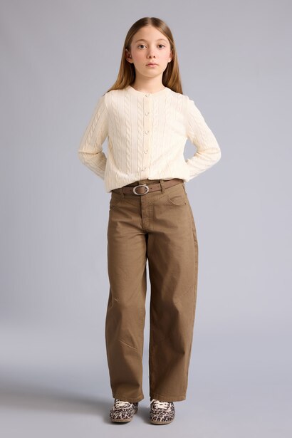 Baggy Fit Gabardine Trousers