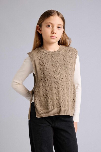 Girl Openwork Vest