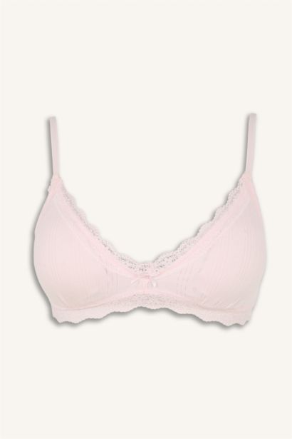 Dantel Detaylı Çıkarılabilir Kap Çıkarılabilir Pedli Balensiz Bralet
