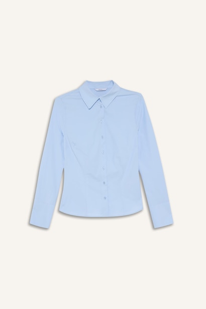 Fitted Poplin Gömlek