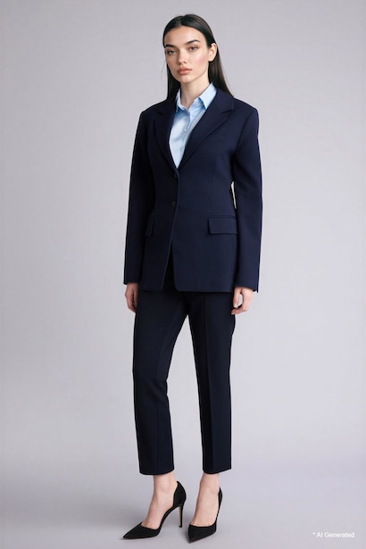 Slim Fit Jacket Collar Blazer