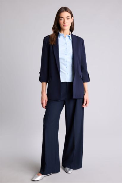 Regular Fıt Ceket Yaka Blazer Ceket