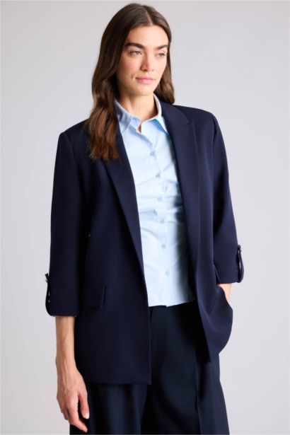 Regular Fıt Ceket Yaka Blazer Ceket