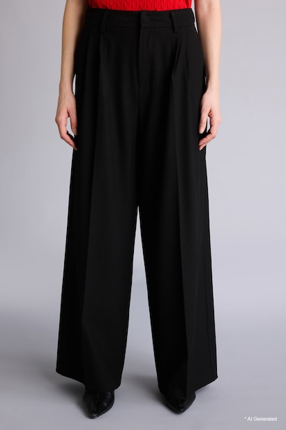 High Waist Wide Leg Trousers