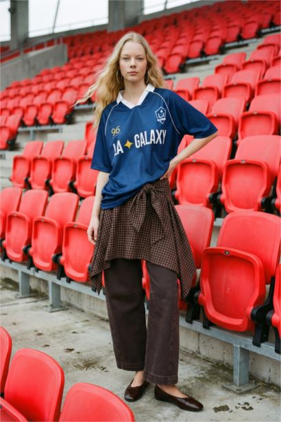 Asymmetric Plaid Flanel Normal Waist Midi Skirt