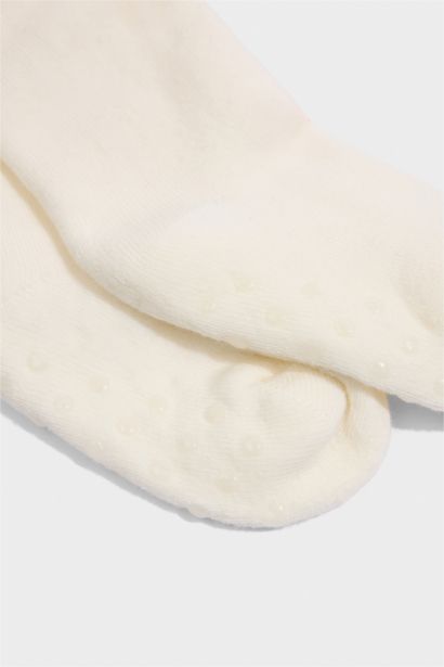 Dikişsiz Pamuklu Havlu Çorap Kız Bebek