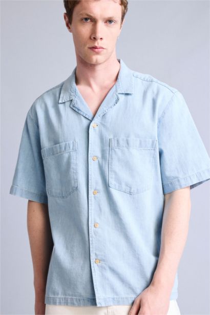 Relax Fit Linen Short Sleeve Shirt