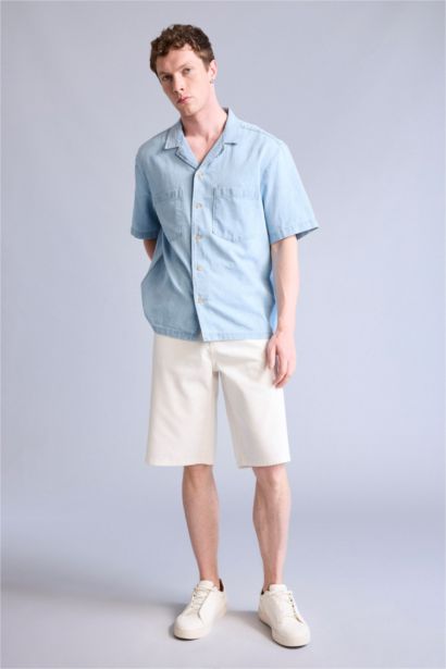 Relax Fit Linen Short Sleeve Shirt