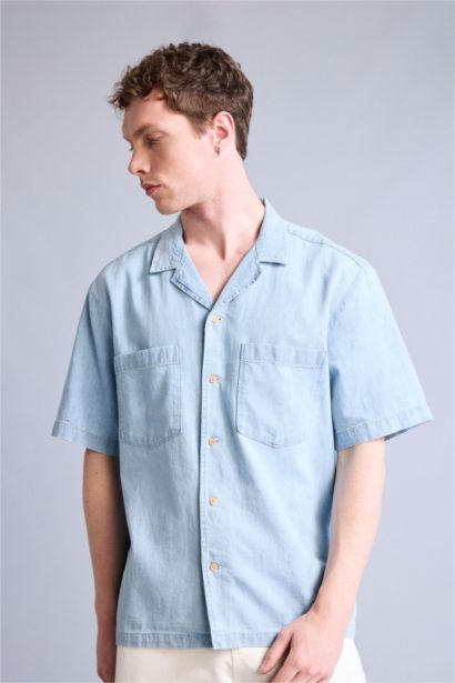 Relax Fit Linen Short Sleeve Shirt