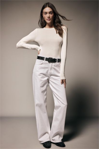 Kadın Dikdörtgen Toka Suni Deri Günlük Kemer